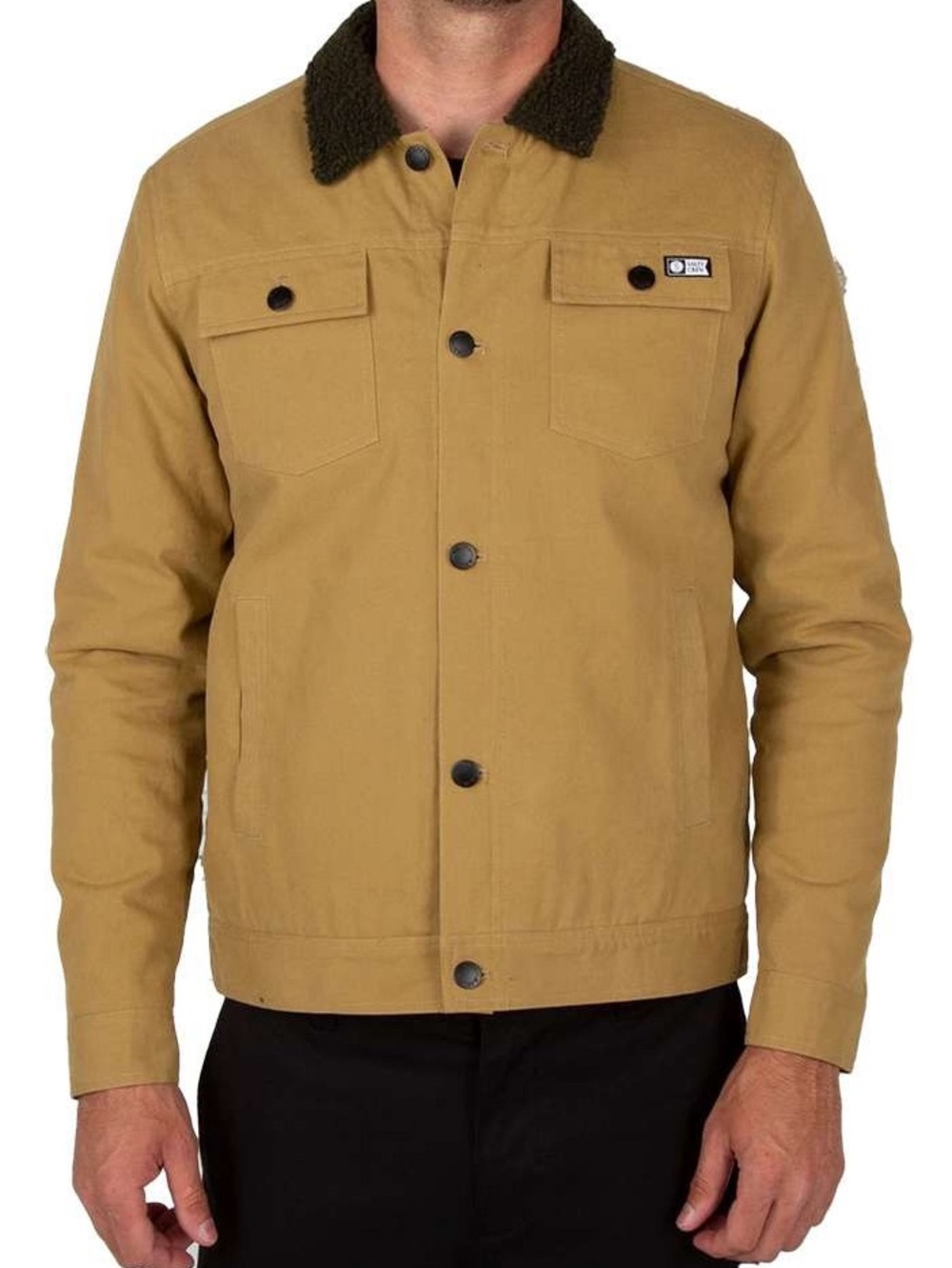 NWOT Salty Crew Tan Field Jacket with Dark Sherpa Collar